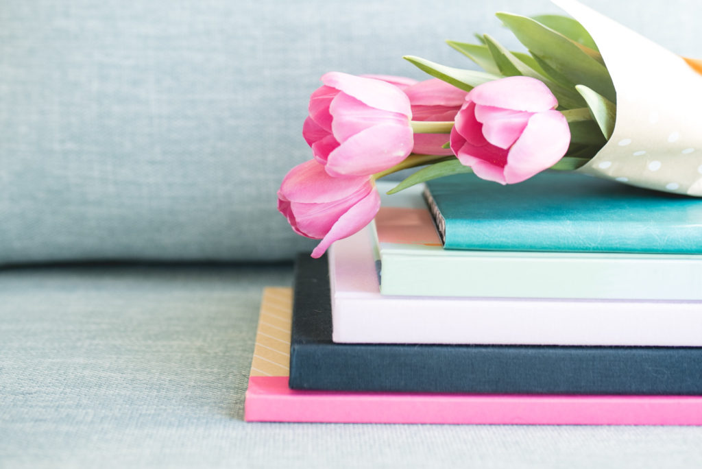 Orly Levy Blog books with pink tulips